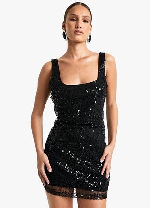 Міні-сукня boohoo з паєтками  🖤