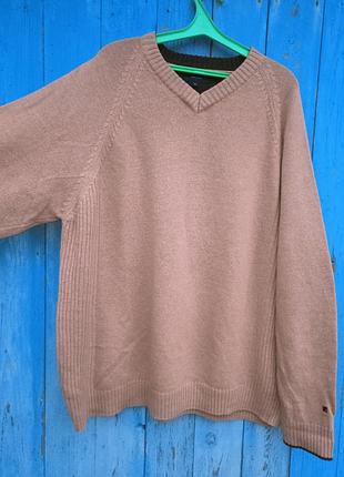 Очень мягкий свитер, джемпер,пуловер из шерсти ягнят2xl-3xl,red green