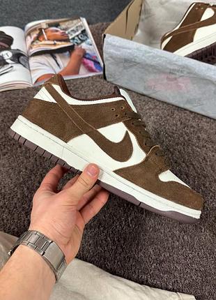 Nike sb dunk low 'white&amp;brown'