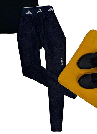 Adidas techfit женские синие спортивные лосины леггинсы оригинал