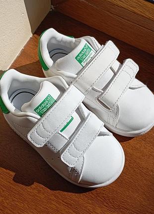 Кроссовки adidas stan smith fx7532 оригинал новые р.22 белые на липучках