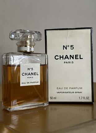 Chanel no 5 eau de parfum 50ml — оригінал, староділ, випуск 1998 року (vintage) ідеальний стан