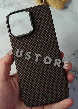 Чохол карбоновий wiwu aramid на iphone 17 pro max gold карбон арамід кевлар
