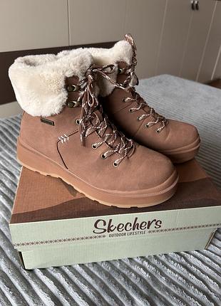 Черевики жіночі skechers 8621132 теракотовий 40 зимові