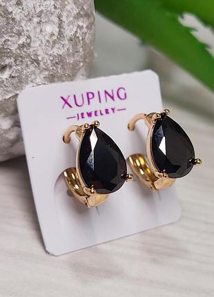Серьги из медицинского золота позолота 18к xuping