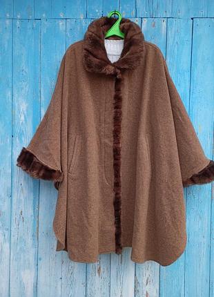 Нове м'яке тепле пончо, у складі вовна та кашемір,60-70разм,one size,damo donna