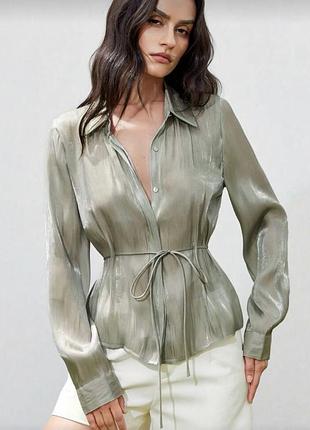 Сорочка жіноча від zara з поясом