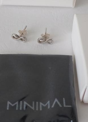 Серьги minimal серебро 5