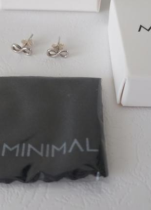 Серьги minimal серебро 4
