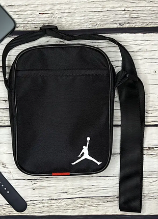 Борсетка черная jordan сумка для парней, сумка через плечо, сумка спортивная