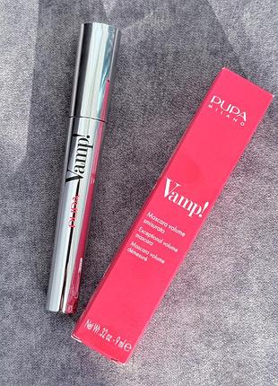 Туш для вій pupa milano vamp mascara volume smisurato, 9 ml