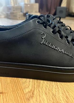 Кросівки billionaire italian couture чорні шкіра/нубук 43р