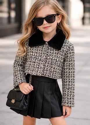 Стильний укорочений жакет (піджак)для дівчинки 😍