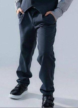Брюки 38, р.128,134,140,146,152, віскоза костюмна тканина, графіт