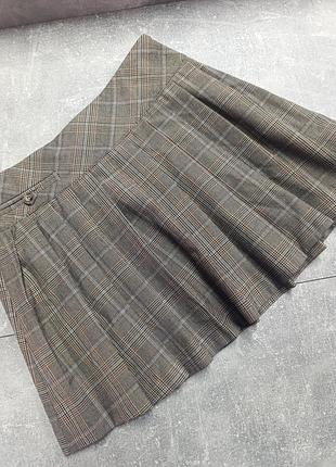 Міні спідниця в клітинку у складочку від zara на дівчинку 152 см
