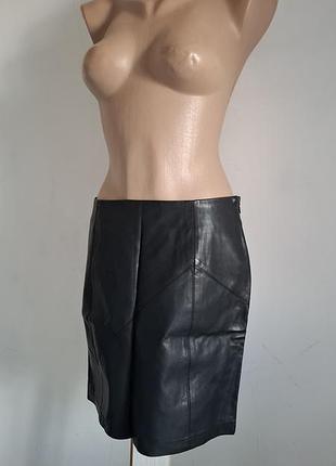 Черная мини юбка из экокожи
кожаная юбка карандаш размер s