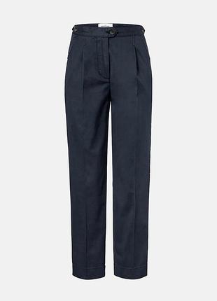 Женские брюки tchibo из мягкого хлопка темно- синие navy blue