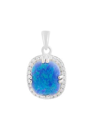 Серебряная подвеска с опалом 2.733ct, фианитами (2169857)