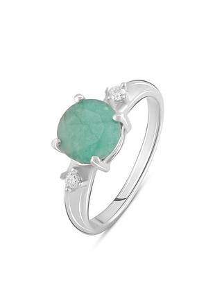 Серебряное кольцо с натуральным изумрудом 1.79ct (18/18.5 см размеры) 2090687
