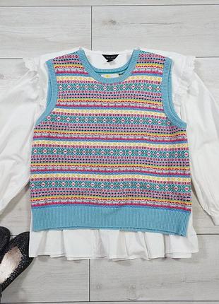 Разноцветная жилетка boden edie fair isle р.м