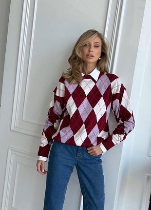 Базовый свитер ромб