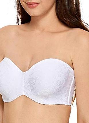 🔥 бюстгальтер без бретелей delimira strapless minimizer bra – білий, 42/95c 🔥