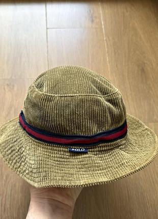 Вельветова панама polo ralph lauren vintage bucket hat casual шляпа