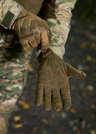Варежки летние полнополи прорезиненные, койот