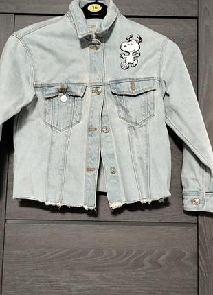 Детский джинсовый пиджак zara 6