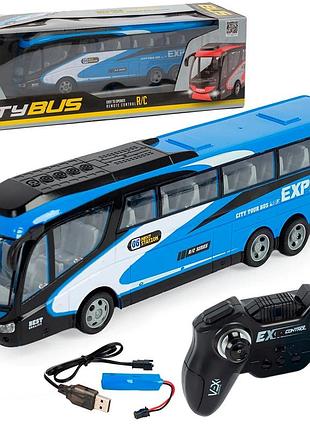 Іграшковий автобус на пульті керування 36 см, 2.4ghz, акумулятор 3.7v, підсвічування, радіокерований транспорт для дітей