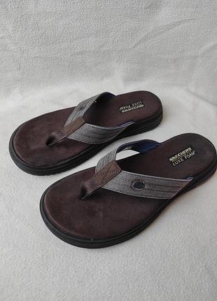 Шльопанці в'єтнамки сандалії босоніжки skechers relaxed fit р. 45 устілка 29 см