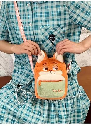 Дитяча сумка через плече ліс нік, зверополіс, zootopia.