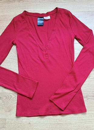 Лонгслів в рубчик h&m