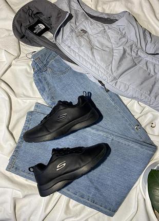 Женские кроссовки из перфорированной кожи  skechers dynamight ev wo black 37 (24 см.)