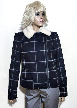 Tommy hilfiger  юбилейная  коллекция  шерстяная куртка в клетку с двойной застежкой/14323/