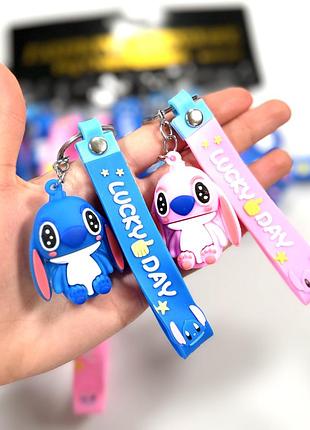 Брелок силіконовий з хлястиком “stitch” (стіч) 4,5 см