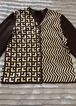 Кофта кардиган коричневий вовна