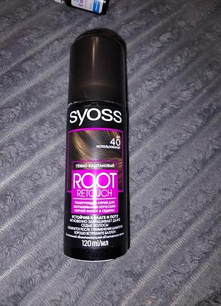 Тонирующий спрей syoss root retoucher для маскировки отросла корни волос и седины 120 мл