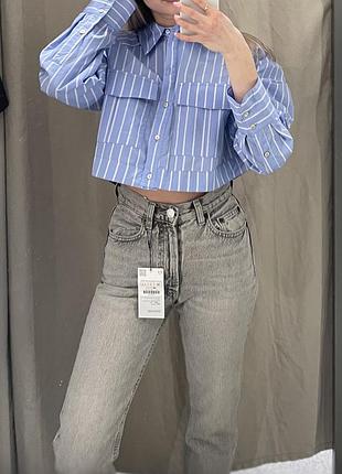 Cірі джинси zara mom fit