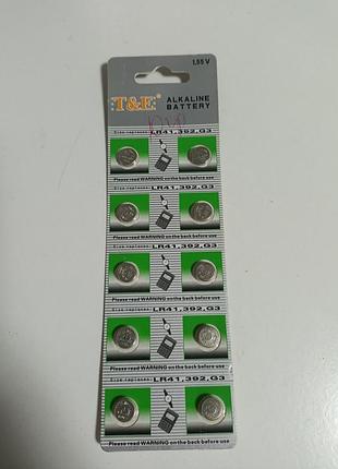 Батарейки lr41 (ag3 / 392) t&e 1.55v — упаковка 10 шт ціна за упаковку.