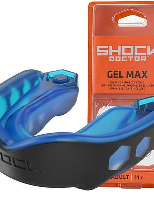 Капа shock doctor gel max доросла (вік 11+) black/blue (art. 6100-bb-ad)