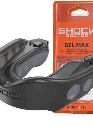Капа shock doctor gel max доросла (вік 11+) black (art. 6210-bk-ad)