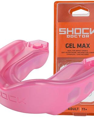 Капа shock doctor gel max взрослая (вик 11+) hot pink (art. 6200-pk-ad)
