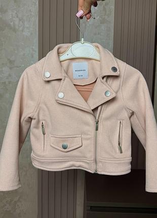 Куртка-піджачок - косуха дитяча демісезонна рожева 92 см