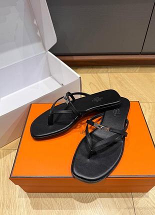 Шльопанці hermes miss ерме чорний колір 41 розмір 25,5см
