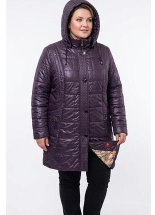 Стильная демисезонная куртка salavina - фабричное китайское качество (балтал / plus size)