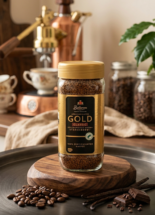 Кава bellarom gold 200 г розчинна у скляній банці