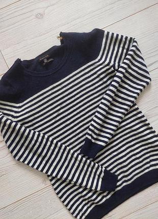 Свитер шерсть+кашемир в полоску