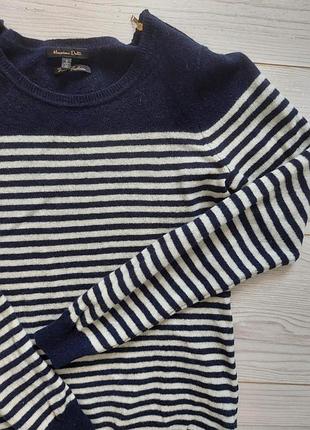 Свитер шерсть+кашемир в полоску 2