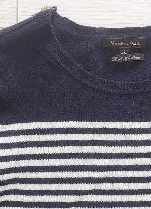 Свитер шерсть+кашемир в полоску 3